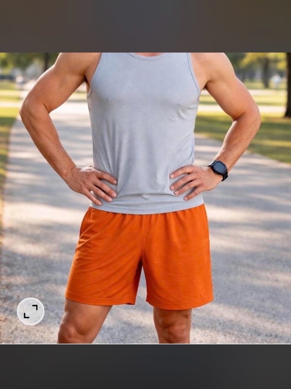 lululemon athletica Men’s Orange Athletic Shorts